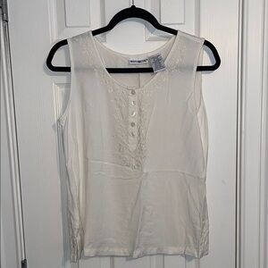 White Stag Cream Buttoned Tank Top